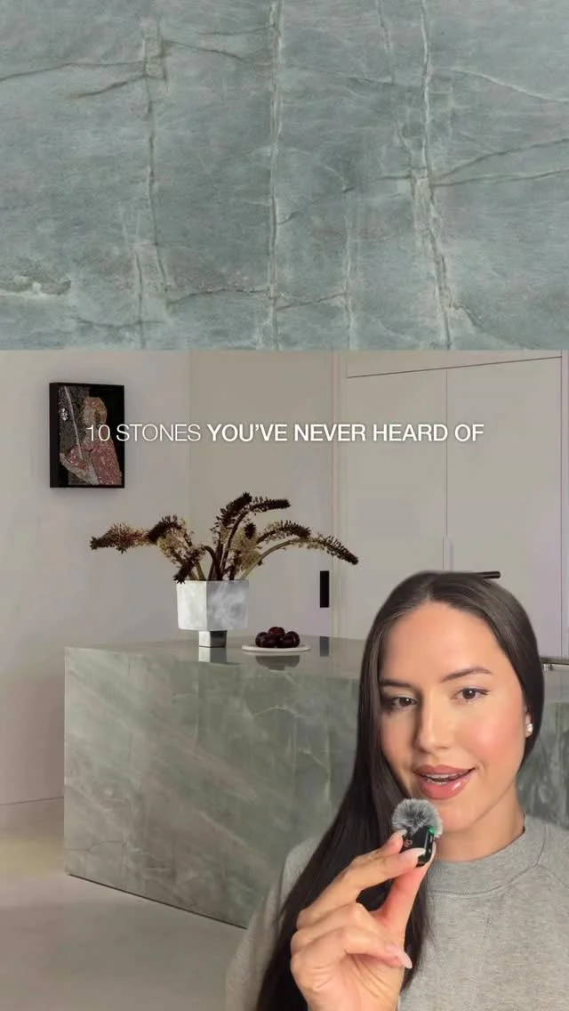 10 rare natural stones you’ve probably never heard of — which one is your fav? It’s a toss up between Cipollino Marble and Emerald Haze Quartzite for me 🙂‍↔️

 #naturalstone #interiordesign #marble