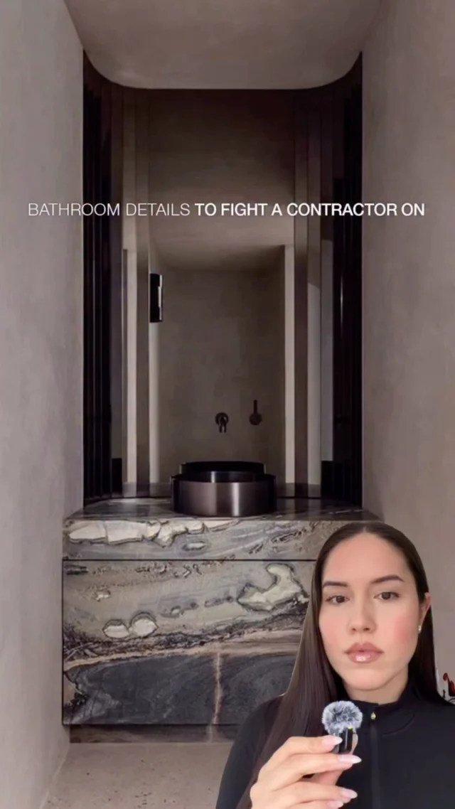 Bathroom details worth fighting the contractor over. Every single one is more labour / more annoying install-wise but they are def worth being a pain in the 🍑 over! Hopefully your designer also brings these up if you are working with one…If you’re taking on a reno yourself, these are worth asking your contractor about. And if your contractor already recommended any of these to you, bless his heart - he cares about the finer details more than shortcuts!